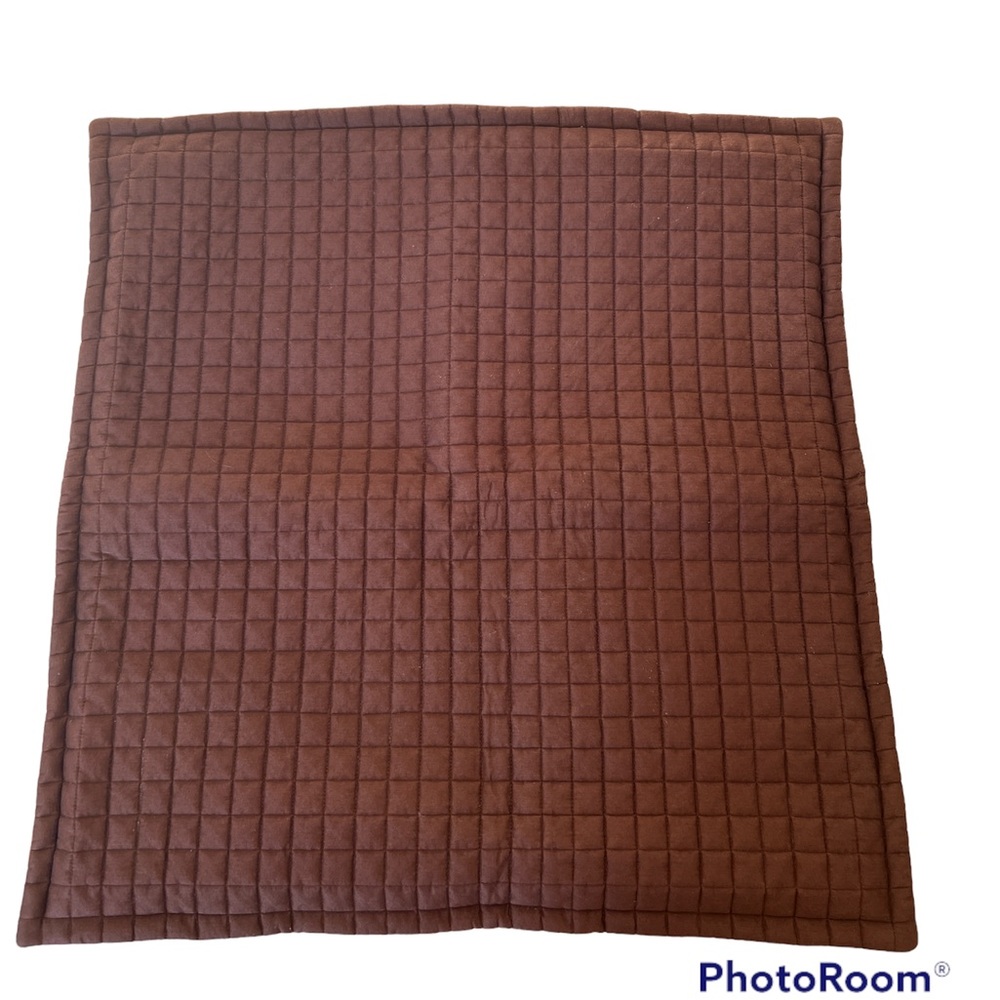 Crate&Barrel Plaza Chocolate Euro Sham Cover